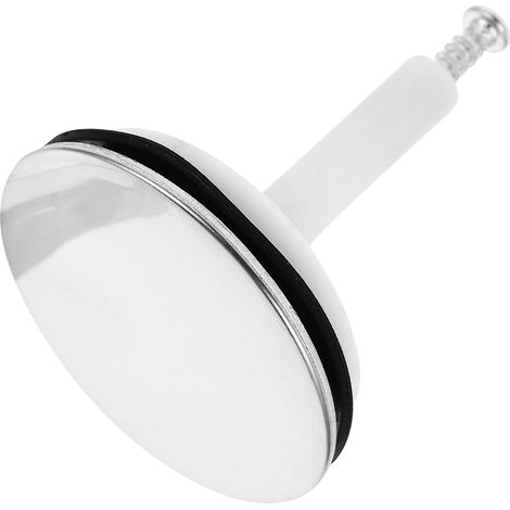 Bouchon de lavabo, plastique, argenté, rotatif, pour vasque (1/5)