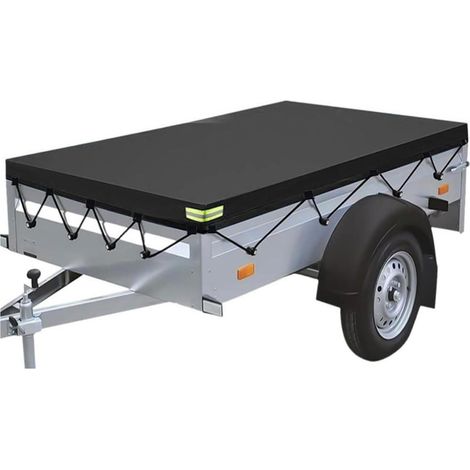 Bâche pour Remorque 214×122×13 cm, Bache pour Remorque vec Corde de Bâche, Bache Remorques pour la Plupart des Remorques de Voiture (1/5)