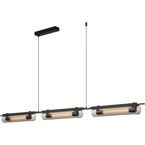 Selena - Lámpara de mesa colgante de 126 cm, color negro