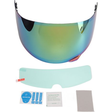 Casque Moto Visière 190° Vue Horizontale Épaisse Lunette de Visière de Casque Moto Remplacement pour AGV VISOR K5 S K3 SV Multicolore (1/5)