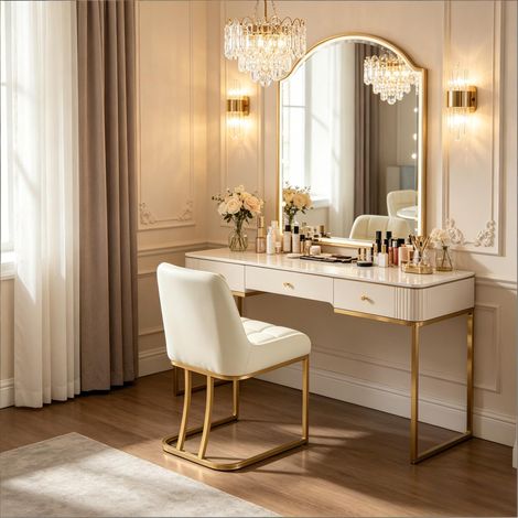 Chaises de coiffeuse, cuisine, salon, bureau et salle d'attente – rembourrées, confortables, design moderne (2 chaises) (1/4)