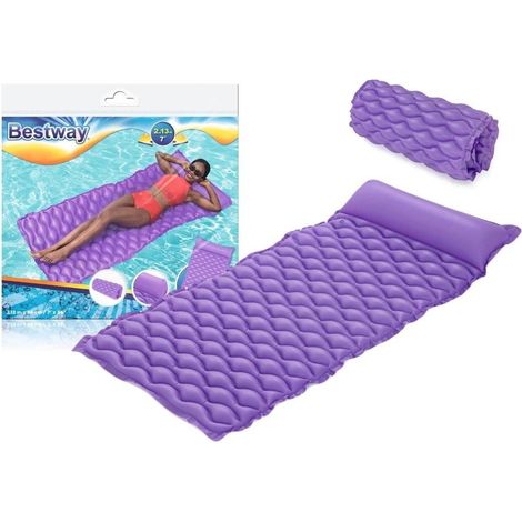 Materassino gonfiabile da spiaggia viola 213x86 cm