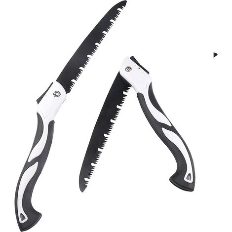 Scie à Main Pliante Rapide pour Bois et Jardin 250mm - Idéale pour le Bricolage et la Coupe de Petits Arbres - Pratique et Compacte-KZQ (1/5)