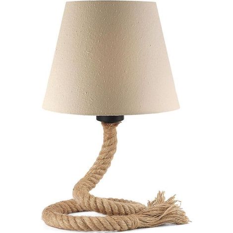 [NEUWERTIG] B-Ware Euluna Tischleuchte Mauli LED Lampe Leuchte aus Seil und Stoff creme beige (1/2)