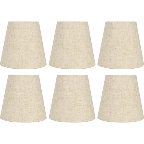 Set di 6 coprilampade in tessuto – attacco E11 – stile nordico – paralumi per lampadari – decorazioni per la casa
