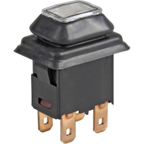 Marquardt 1683.8101 1683.8101 Druckschalter 250 V/AC 16 A 1 x Ein/Aus rastend (L x B) 21 mm x 15 mm