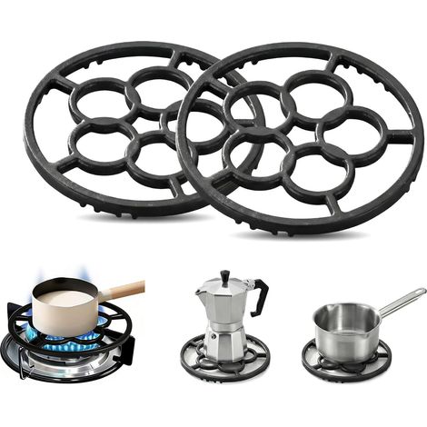Anneau De Support en Fonte pour Wok, Dessous De Plat pour Réchaud à Gaz, Support Cuisinière à Gaz,Support Universel pour Casseroles en Fonte, Bague De Support pour Wok en Fonte (1/5)