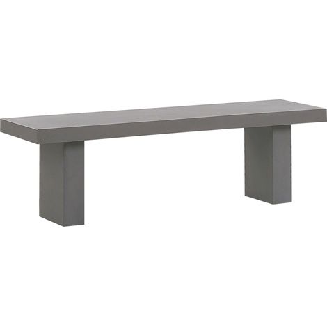 Garden Bench Concrete Grey 40 x 150 x 40 cm 2 Seater TARANTO
