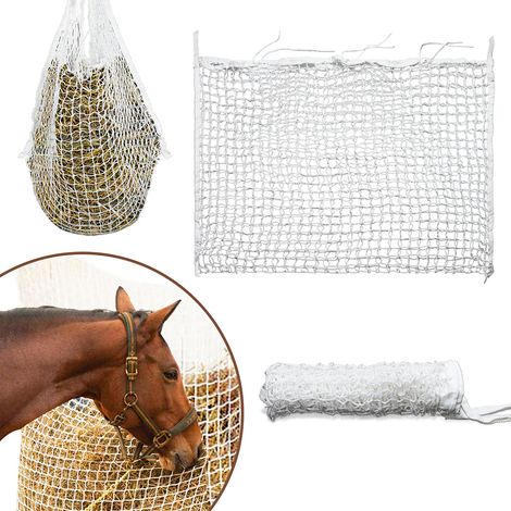 Heunetz Extrem reißfest Futternetz 3 X 3 CM engmaschig Professional Heunetztasche 120 x 90cm