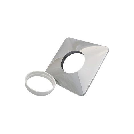 Rosace de recouvrement, plastique chromé 137 x 137 mm