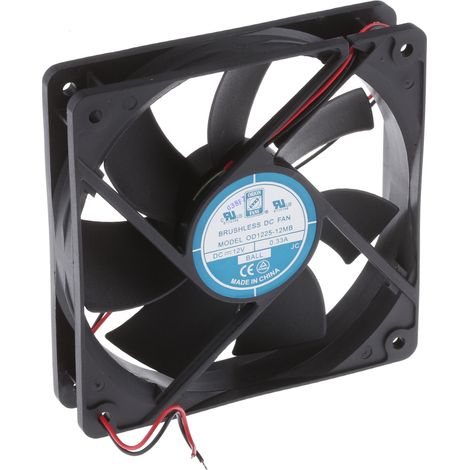 Ventilateur axial RS PRO 12 V dc, 141m³/h, 120 x 120 x 25mm, 4W ( Prix pour 1 ) (1/2)