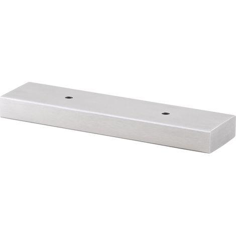 Dekorfuß Breite 40 mm, Länge 100 mm, Edelstahl/Kanten gebürstet