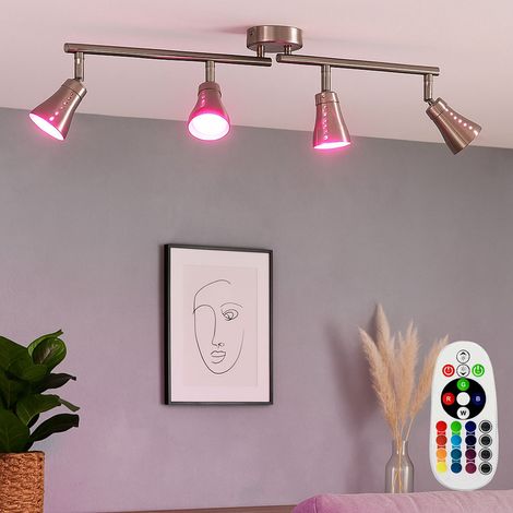 Faretti a soffitto luce della sala da pranzo telecomando dimmerabile in un set che include lampade a LED RGB