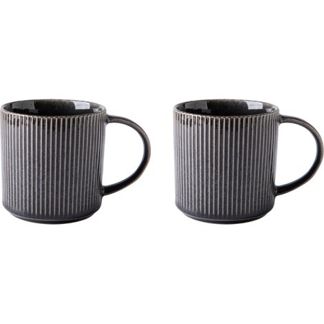 LAGUIOLE CUISSON - Lot de 2 mugs noir - "Charbon" (1/5)