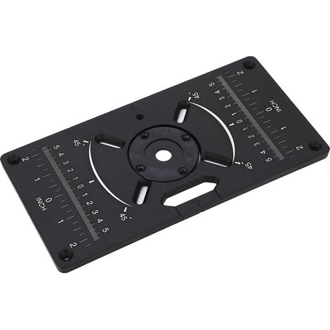 Plaque de défonceuse en alliage d'aluminium pour table de défonceuse, plateau rabattable noir pour machine à affleurer (1/5)