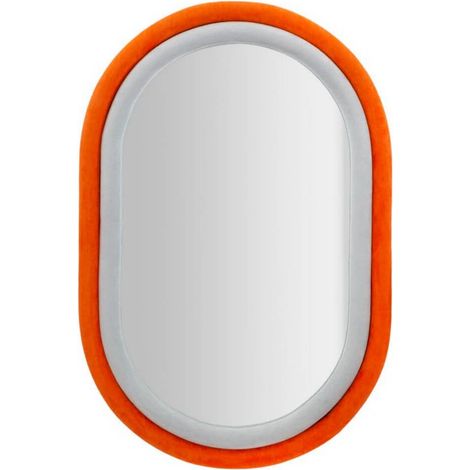 Specchio da muro velluto grigio arancio 60x4x90cm ANTONY (1/5)