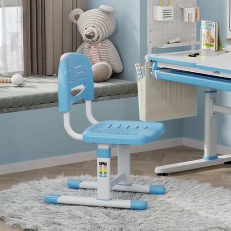 Höhenverstellbarer Kinderstuhl Sauda 75x36x46 cm Himmelblau/Weiß [en.casa]