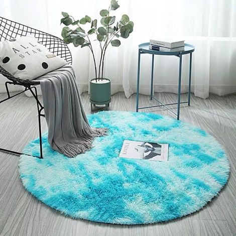 Tapis Rond Moelleux - Fibres Polyester - Diamètre 160 cm - Dos Anti-dérapant en Latex - Pour Chambre Enfant Salon Décoration Intérieure (1/5)