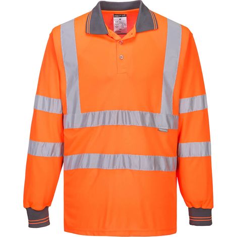 Polo Hv a Maniche Lunghe Colore: Arancione Taglia XS - Portwest (1/2)