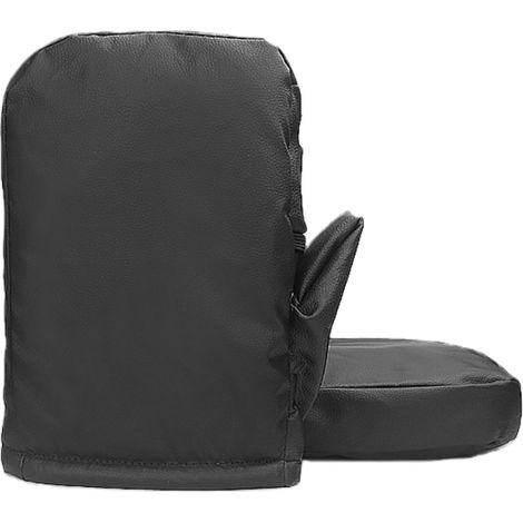 Gants De Guidon Hiver - Imperméables Et Anti-Vent - Doublure Coton Épaisse - Bandes Réfléchissantes - Pour Moto Vélo Scooter - Par 1
