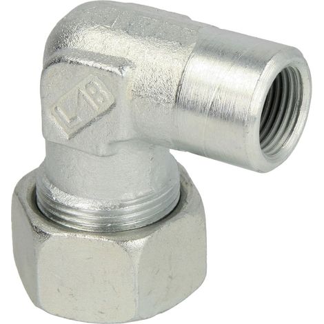 Raccord à visser 3/8'' x 18 mm coudé femelle
