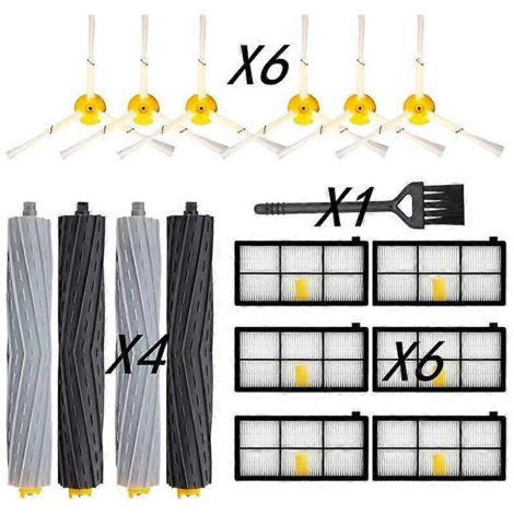 NALOOKAMIC Kit de pièces et accessoires pour aspirateur robot iRobot Roomba 875 : brosse latérale rotative, filtre à air HEPA, balai pour tapis. (1/4)