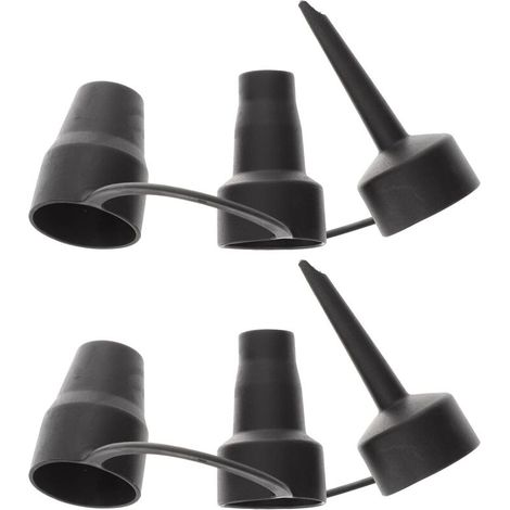 2 Pack Electric Air Pump Adapter 3 Sizes Air Pump Replacement Nozzles Portable Adapter Black