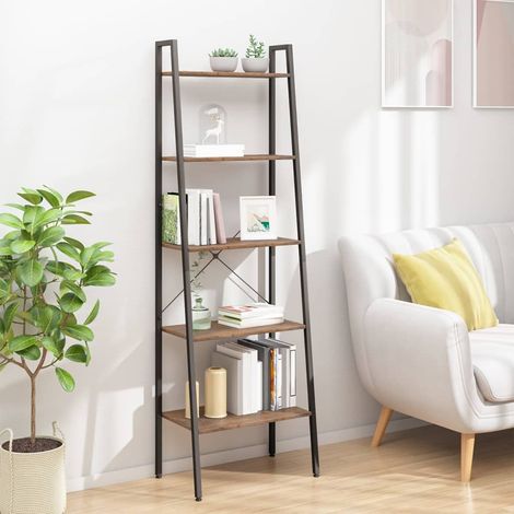 Étagère sur pied 5 niveaux Meuble Étagère Meuble de rangement Marron foncé et noir 56x35x174 cm 15220 (1/5)
