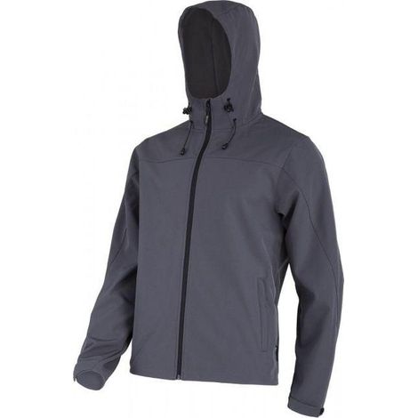 Chaqueta softshell con capucha, gris, "M", CE, lahti