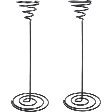 10 Pieces Spiral Air Plant Support, Air Plant Holder, Display Stand for 190mm Black Iron Plants with Stable Base, Ideal for Garden, Patio, Office, Home, etc. (1/5)