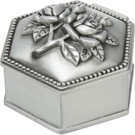 Boîte à bijoux, mini boîte de rangement à bijoux en velours, boîte souvenir à gravure florale, coffret à bijoux pour bagues, boucles d'oreilles et colliers, coffret cadeau organisateur. (1/5)