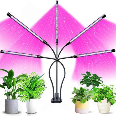 Lampe de croissance LED pour plantes d’intérieur – Éclairage horticole réglable en couleur (rouge/bleu/blanc), minuterie intégrée et alimentation USB – Idéale pour succulentes, herbes aromatiques et j