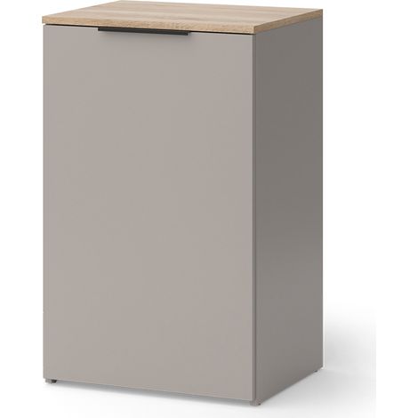 Kommode Wido, Greige, 50 x 80 cm mit Regal, Vicco