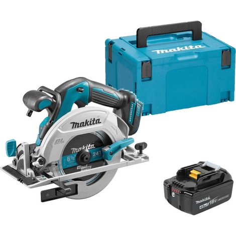 Makita - DHS680M1J - DHS680Z Scie circulaire 18 V Li-Ion Ø 165 mm + 1 x BL1840B + MAKPAC (1/4)