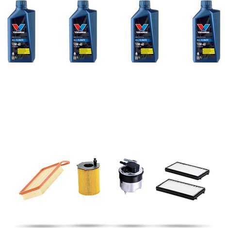 Kit tagliando 4 FILTRI e 4L OLIO compatibile con Mazda 2 (DE) 1.6 cd 66kw dal 2008 (1/5)