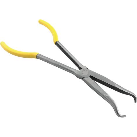 Pince courbée à long bec, pince à tuyau avec pointe en O, outil de réparation artisanale, 270 mm / 11 pouces