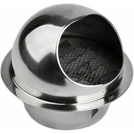 Grille d'Aération,6" Ventilation Hotte Murale Ronde, Bouche de Sortie Ventilation Grille en Acier Inoxydable 304 (ø150mm)