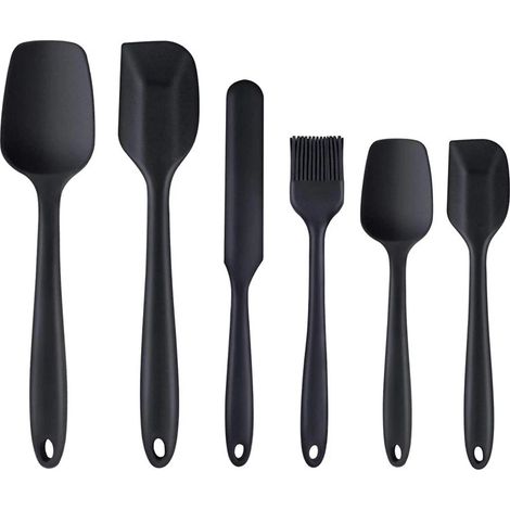 Spatule En Silicone - 6 Pièces - Résistant À La Chaleur Jusqu'à 230 °C - Sans BPA - Pour Cuisson Pâtisserie Et Mélange (1/5)