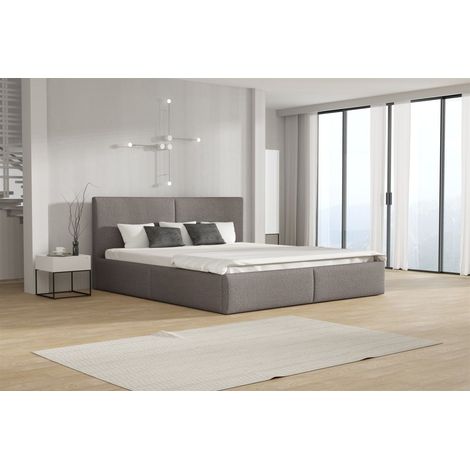 Polsterbett Doppelbett BERGEN 120x200cm Stoff Freya Grau (1/2)