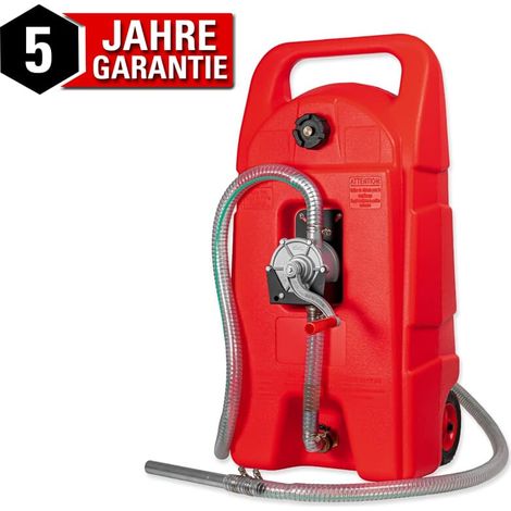 WALTER Kraftstofftrolley 53 L 8L/min 6" Räder 3m Zapfschlauch mit Handkurbel