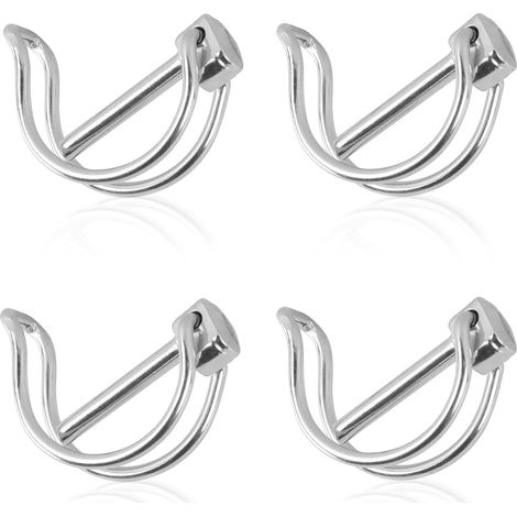 Goupille Tubulaire, 4 Goupille Fendue, 6 x 45 mm avec Fermoir à Pression, Goupille de Verrouillage, pour Ferme, Pelouse, Jardin Goupilles galvanisées pour ferme, pelouse, jardin (1/5)