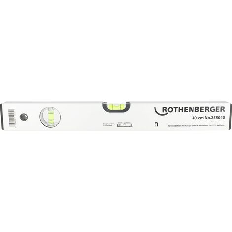 ROTHENBERGER Alu-Wasserwaage, 400mm, 6-Strich-Libelle - 255040 (1/2)