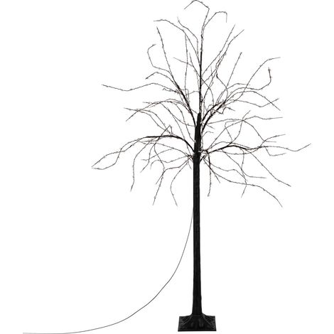 ECD Germany Albero LED 150 cm con 600 LED Bianco Caldo Albero di Natale Artificiale Luminoso con Luci a Forma di Stella Decorazioni Natalizia Rami Flessibili Lampada per Interni ed Esterni IP44