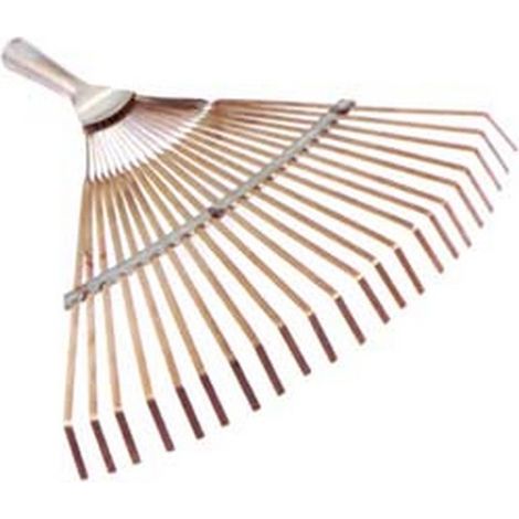 6PZ SCOPA PER FOGLIE IN METALLO FISSA - 22 denti