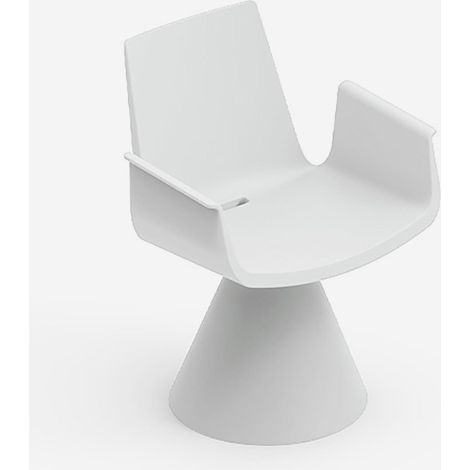Sedia da giardino con braccioli moderno Lira 61,5x59x82 - Bianco