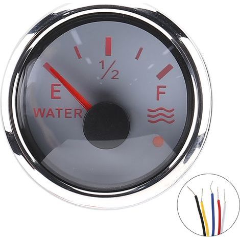 52-mm-/2-Zoll-Wasserstandsanzeiger, 932-V-DC-Smart-Alarm für Boote und Wohnmobile, 0,190-Ohm-Sensor (europäischer Standard), Weiß (1/5)