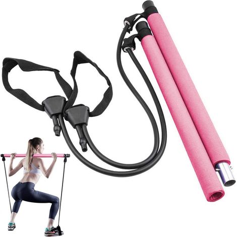 Barre de Pilates portable multifonctionnelle - rose (1/5)