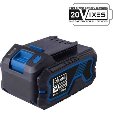 Batterie Li-ion 4.0Ah 20V – Compatible avec outils SCHEPPACH 20V IXES – Technologie avancée pour performance optimale