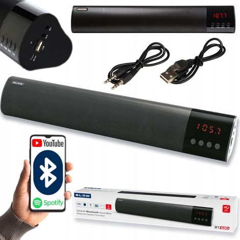 Bluetooth-FM-Soundbar-Lautsprecher für Computer und Laptops, FM-USB-Anschluss, 3,5-mm-Miniklinkenanschluss