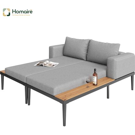 HOMAIRE Lit de jour extérieur multifonctionnel pour patio, jardin et balcon (1/5)